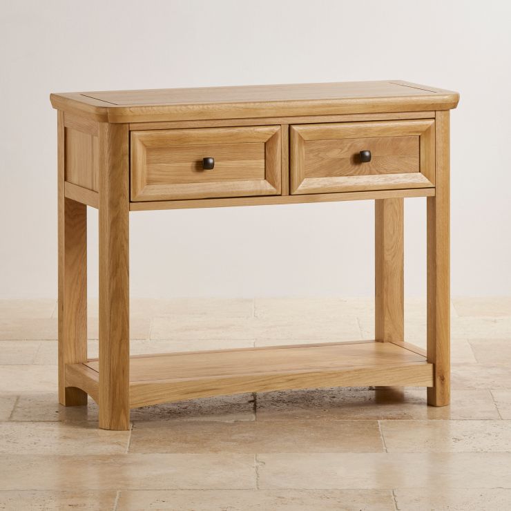 Wiltshire Console Table in Natural Solid Oak Oak Furniture Land