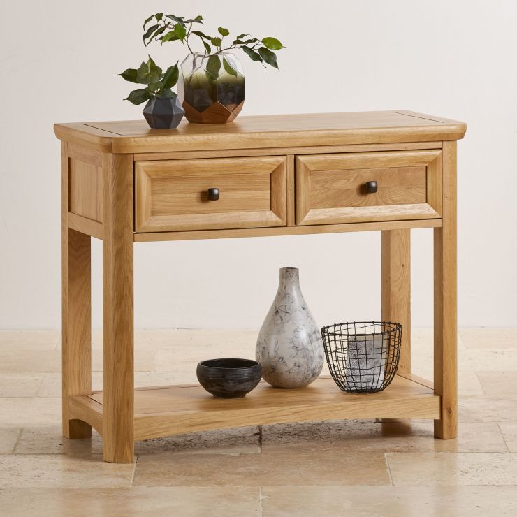 Wiltshire Console Table in Natural Solid Oak Oak Furniture Land