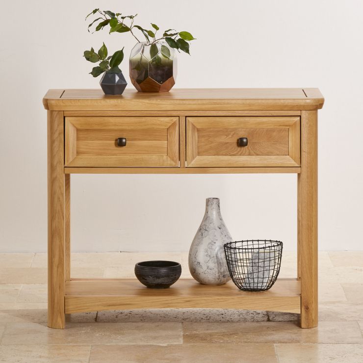 Wiltshire Console Table in Natural Solid Oak Oak Furniture Land